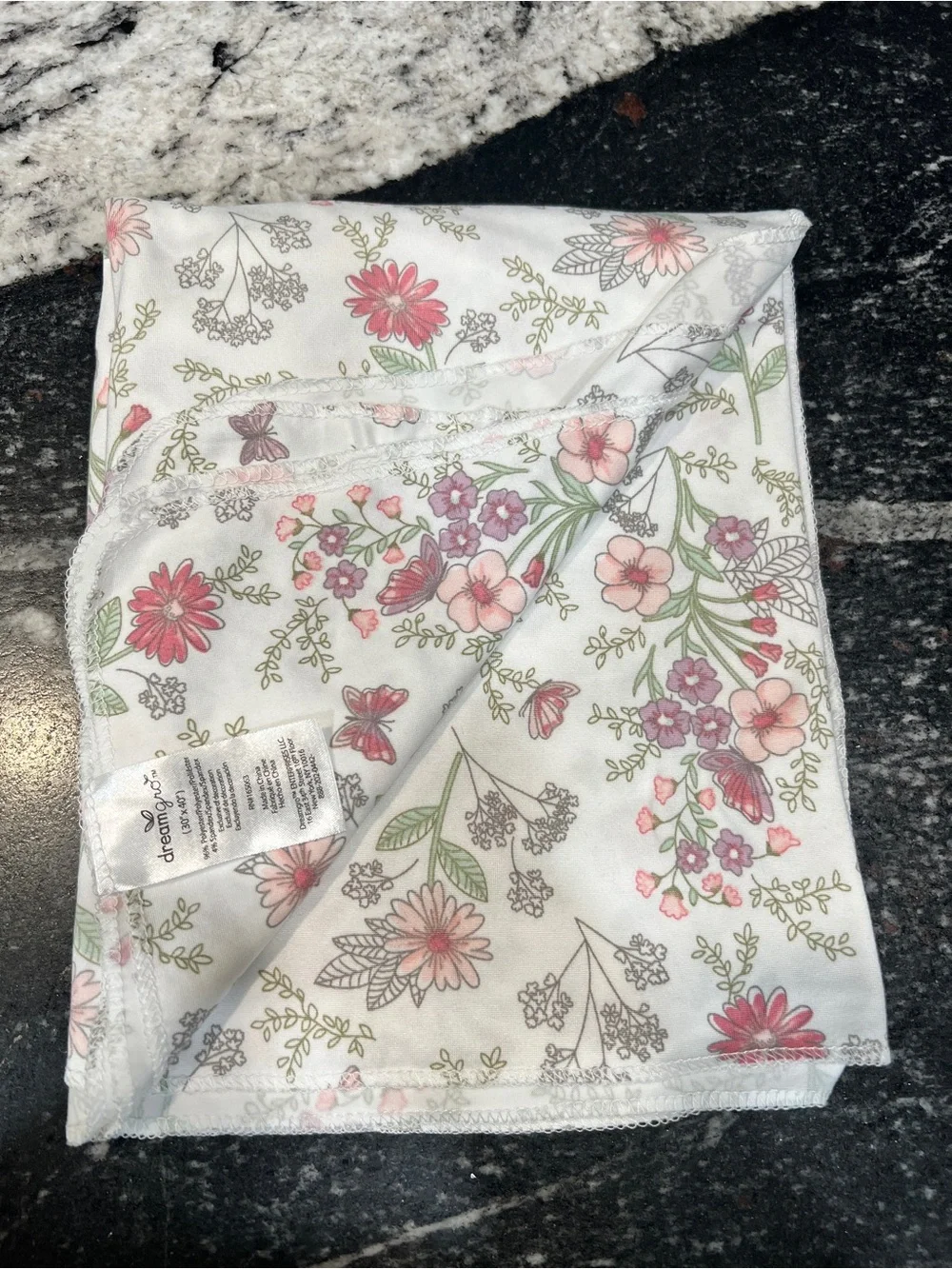 Dreamgro Floral Stretch Baby Swaddle Blanket | 30” x 40” Receiving Blanket
